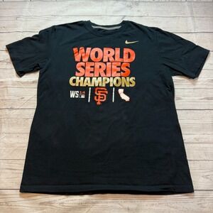 San Francisco Giants 2014 World Series Champions Nike Black Shirt Men's Size L